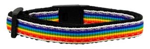 Rainbow Striped Nylon Collars Rainbow Stripes Cat Safety