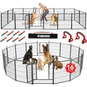 Dog Playpen Outdoor Dog Pen Indoor 16 Panels 32" H Metal Dog Fence Outdoor Pet Fence Freight Free Supplies Kennel Cages Products (size: 16 Panels 32 H)